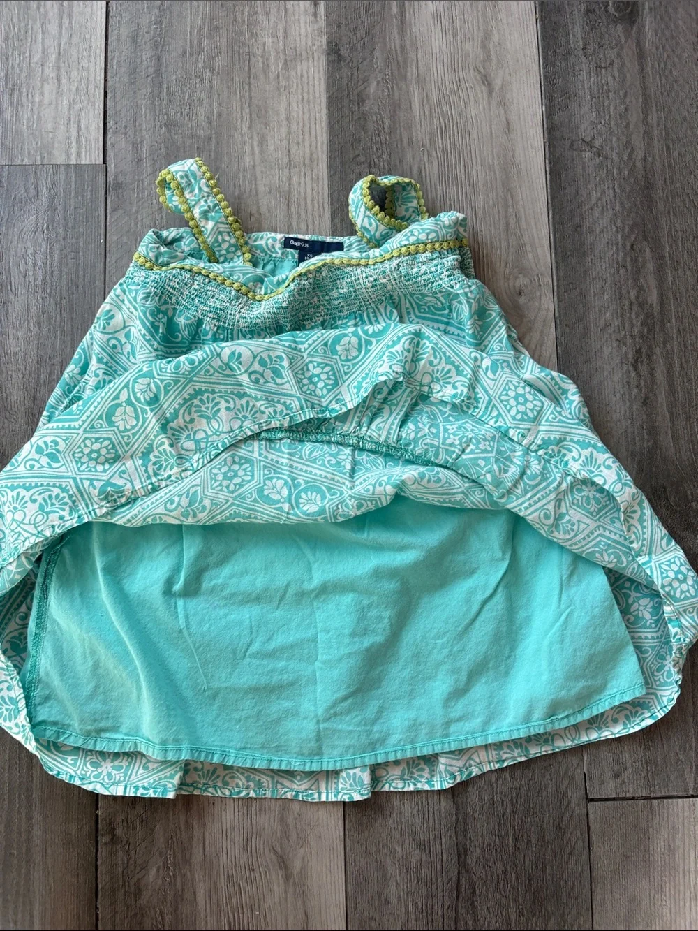 Beautiful GAP Kids Aqua Pattern Sundress - Resort/Summer/Event - XS (4-5)